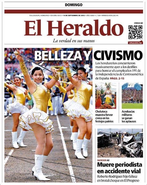 Periódico El Heraldo Honduras Periódicos De Honduras Edición De