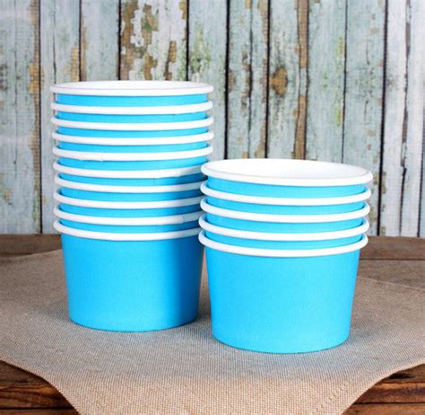 Shop Small Blue Ice Cream Cups 4oz Ice Cream Cups Lids At Bps