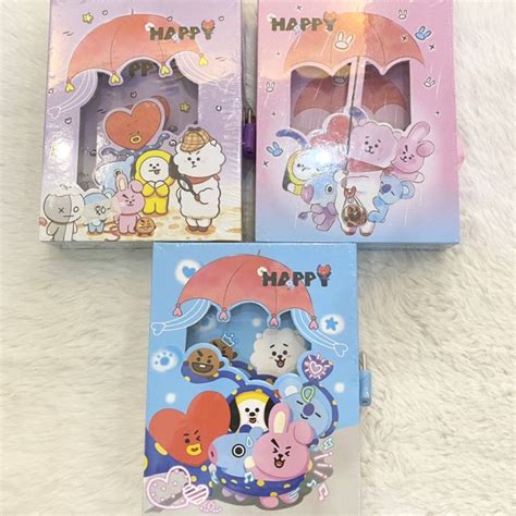 Bts Bt21 Diary Journal With Lock Notebook Merchandise Kpop Army