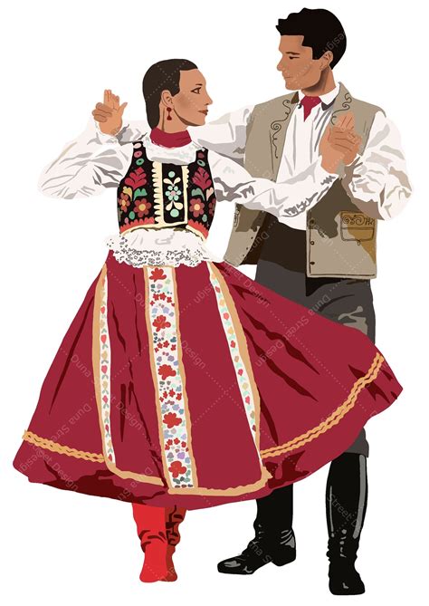 Hungarian Dancers Clipart Digital Download Png Pdf Files Etsy