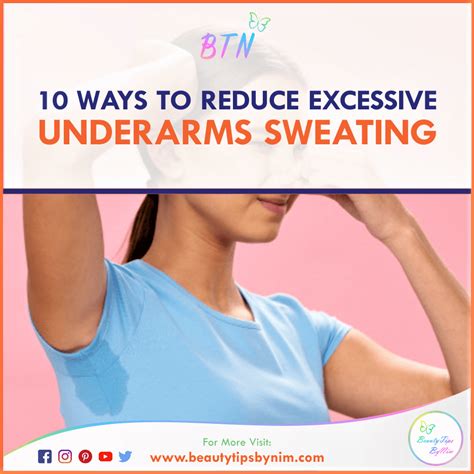 10 Ways To Reduce Excessive Underarms Sweating Beauty Tips By Nim