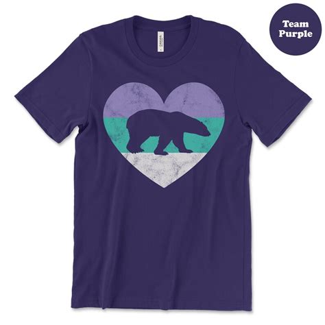 Polar Bear Shirt For Women And Girls Cute Polar Bear T Shirt Retro Polar Bear Shirts I Heart