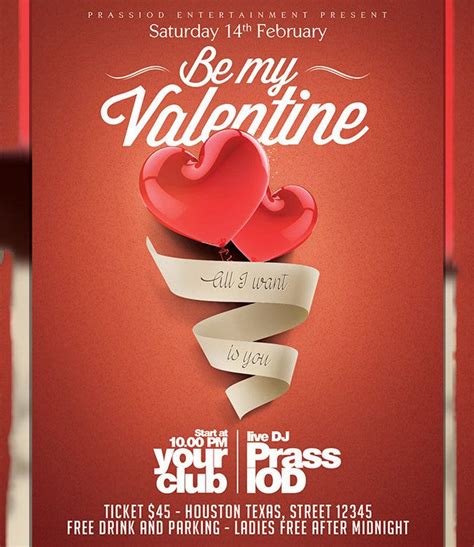 60 Fabulous Psd Valentine Flyer Templates Word Publisher Free