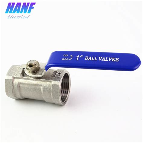 1pcs ball valve ss304 bsp 1 dn25 one piece body straight pattern heavy duty handle female