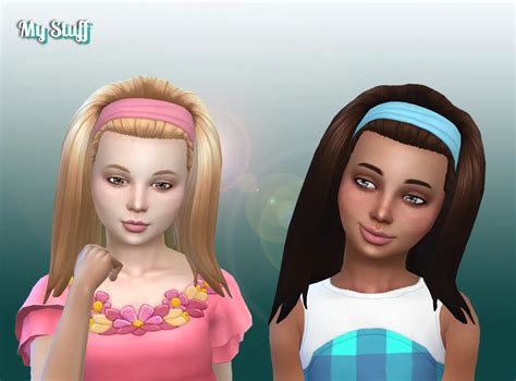 Mystufforigin Frances Hair Retextured For Girls Sims 4 Hairs