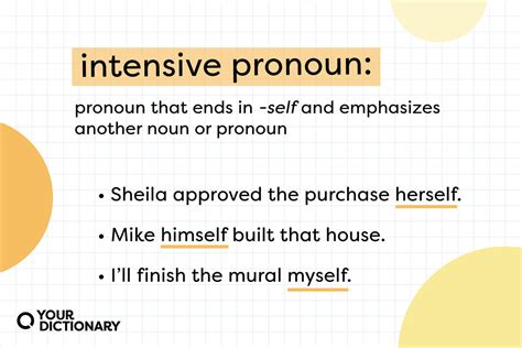 What Is An Intensive Pronoun Usage Guide And Examples Yourdictionary