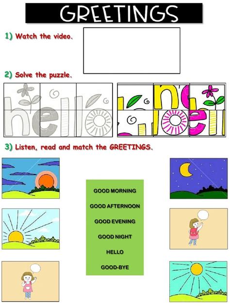 Greetings And Farewells Worksheets Free Download Gambr Co