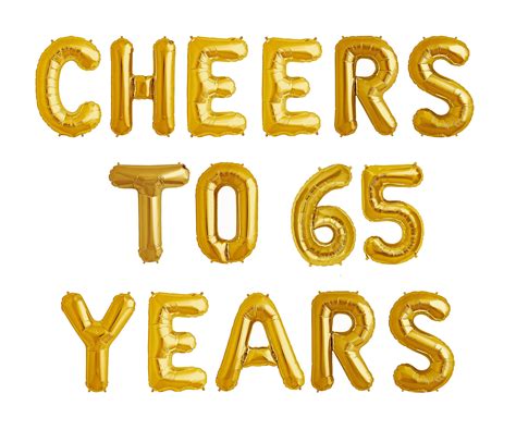 Cheers To 65 Years 65th Birthday Banner Happy Birthday Etsy