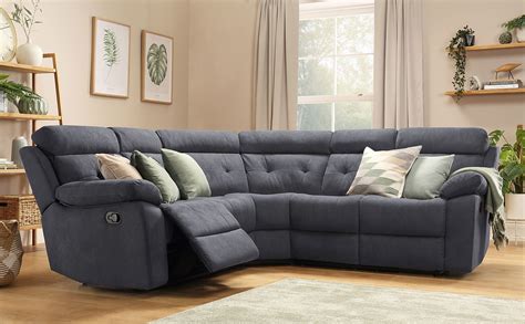 The morrison reclining sofa is a family favorite that's designed for comfort and durability. Grosvenor Slate Grey Plush Fabric Recliner Corner Sofa ...