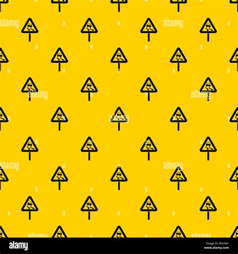 Slippery When Wet Road Sign Pattern Vector Stock Vector Image And Art Alamy