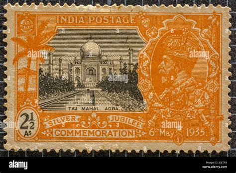 Taj Mahal Agra Postage Stamps India Asia Stock Photo Alamy