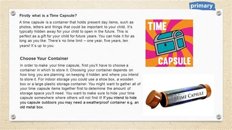 Make Your Own Time Capsule National Parents Council