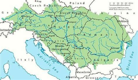 Danube River Basin Map Learnodo Newtonic