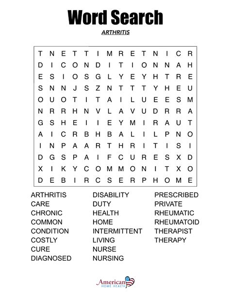 Large Print Printable Word Searches