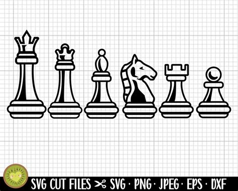 Chess Pieces Svg Png Vector Clipart Commercial Use Chessmen Svg Png