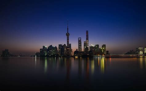 Download Wallpaper 3840x2400 Shanghai Huangpu River Shore 4k Ultra