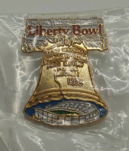 Vintage Ncaa 1985 Liberty Bowl Lsu Tigers Vs Baylor Bears Hat Lapel Pin
