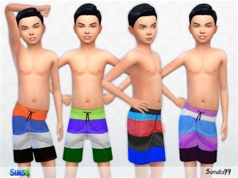 The Sims Resource Swim Shorts 20 For Boys By Sonata77 • Sims 4 Downloads