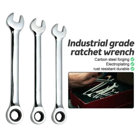 6mm 17mm Spanner Ratchet Metric Combination Wrench Open Ended Ring