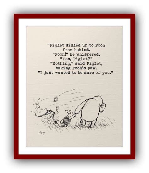 Piglet Sidled Up To Pooh From Behindi Just Wanted To Be Sure Etsy