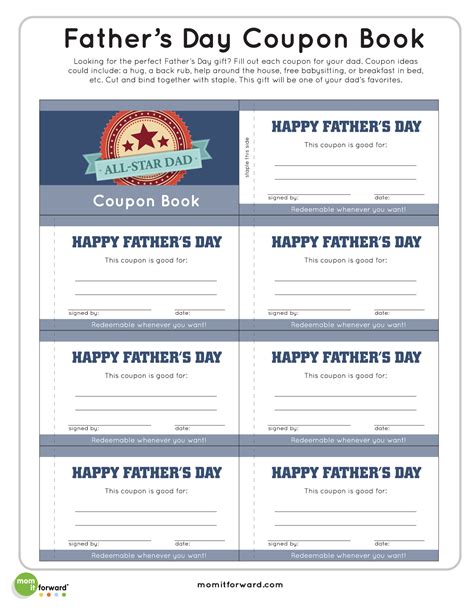 father day coupons free printable printable templates