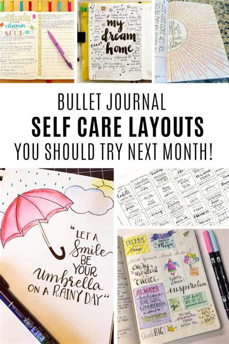 I find it easy to get creative. Self Care Journal Ideas for Your Bullet Journal {Look ...