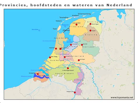 Kaart Nederland Hoofdsteden Provincies Van Nederland Vrogue Co