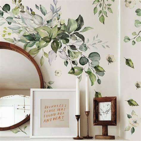 Watercolor Floral Arrangement Peel And Stick Giant Wall Decals