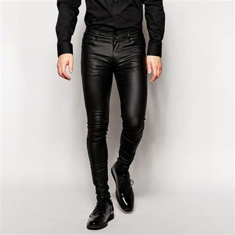 Personalized Rock Skinny Matte Leather Pants Mens Leather Pants Black Leather Pants Mens