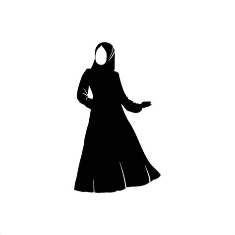 Premium Vector Muslim Woman Silhouette