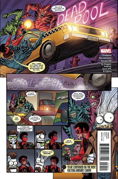 Deadpool 2016 32 Koblish Secret Comics Se Modern Age Comics
