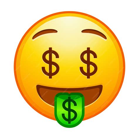 Emoticon De Calidad Superior Emoji De Ojos De Dólar Emoticon De Cara De