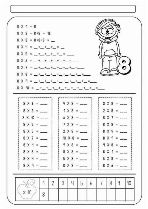 Atividades Escolares Tabuada De Multiplicar Math Addition Worksheets