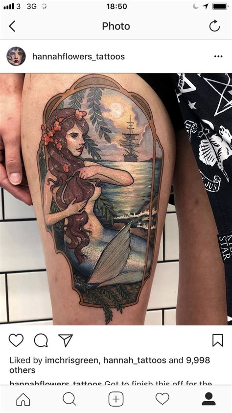 Pin By Caitlin Hoosier On Mermaid Tattoo Mermaid Thigh Tattoo