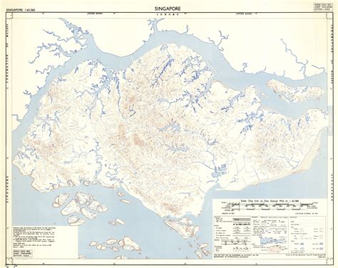 1958 Topographic Map Of Singapore Singapore Map Map Imaginary Maps
