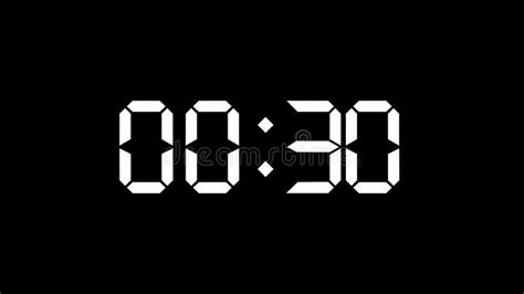 1 Minute Digital Clock Timer Green Screen 4k Animation Stock Video