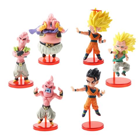 6pcs Lot Dragon Ball Z Figures Son Goku Gohan Gotenks Majin Buu Boo Anime Dbz Model Toys In