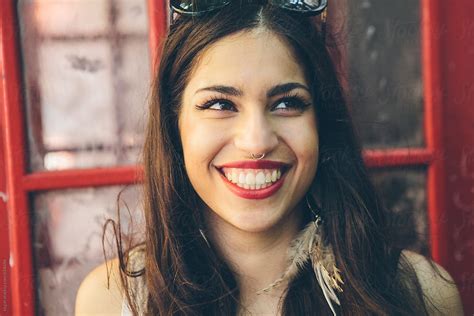 Portraits Of A Beautiful Persian Woman Smiling By Stocksy Contributor