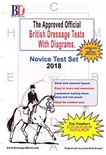 British Dressage Tests With Diagrams Novice Test Set 2016 Dressage
