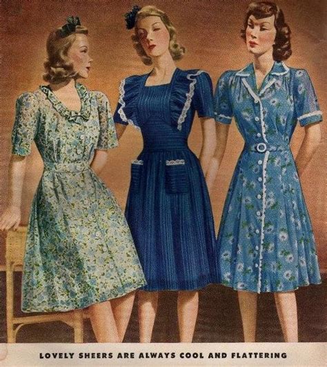 Womens 1940s Day Dress History 1940s Fashion 1940s Fashion Dresses