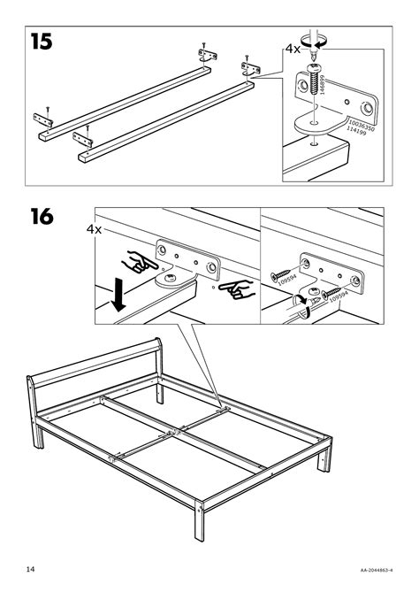 Ikea Neiden Bed Frame Assembly Instruction Page 10 Free Pdf