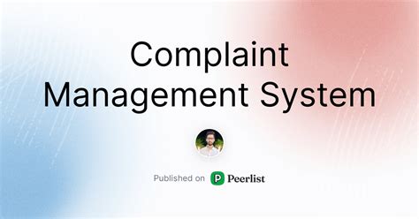 Complaint Management System A Project By Satyam Anand Peerlist