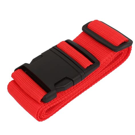 Uxcell Adjustable Travelling Luggage Suitcase Strap Band Belt Nylon Red