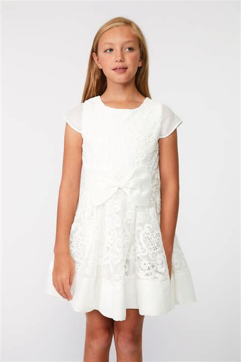 Girls Ava Starlet Dress In Ivory