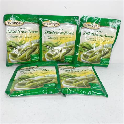 2 Mrs Wages Dilled Green Beans Mix 166 Oz 60171 Natural Canning