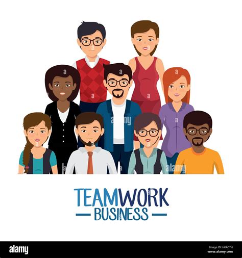 Teamwork Business People Icon Vector Illustration Design Stock Vector