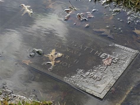 Underwater Veterans Graves At Forest Green Park Cemetery