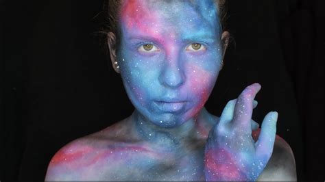 Art And Collectibles Blue Galaxy Body Painting Painting Pe