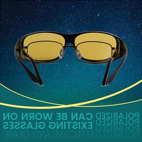 night driving glasses anti glare polarized hd night vision black size one siz ebay
