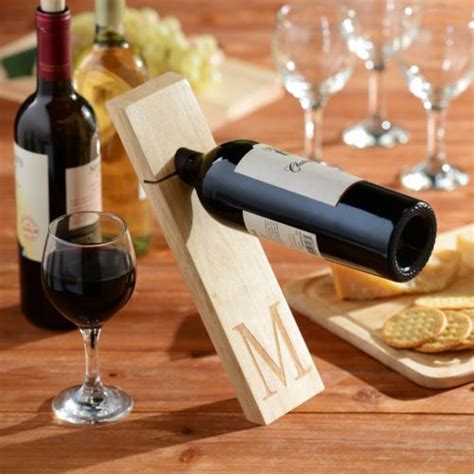 Monogram C Gravity Wine Bottle Holder Wood Wine Bottle